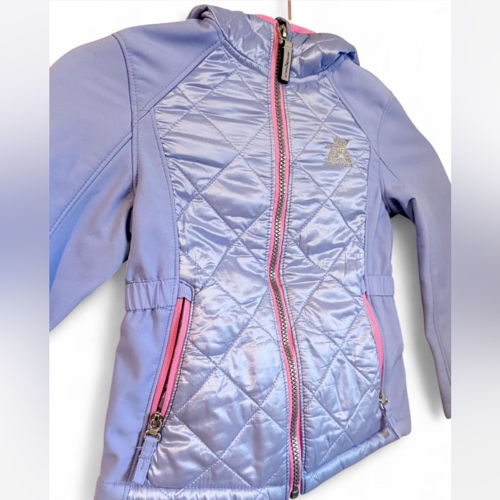ZeroXpodur Girls Size 4T Purple Pink Quilted Winter Fall Jacket